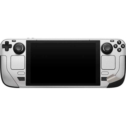 NFL New England Patriots White Striped Steam Deck Handheld Gaming Computer Skin